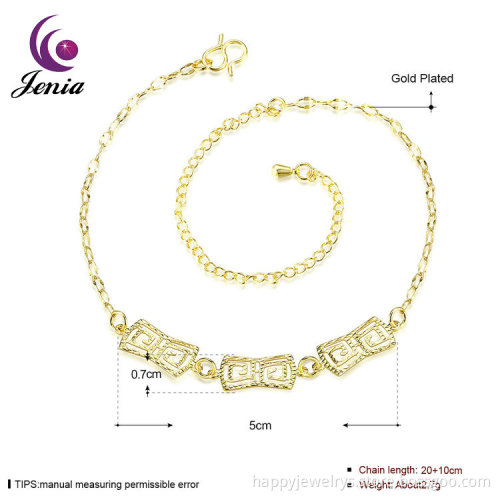 Jenia Top Quality Wholesale Gold Jewellery Charm Thin Anklet For Girls